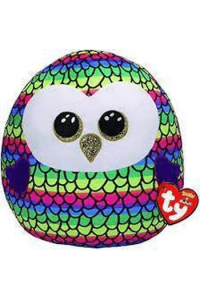 Ty Squish-a-Boos Owen Rainbow Owl - šarena sova - 30 cm
