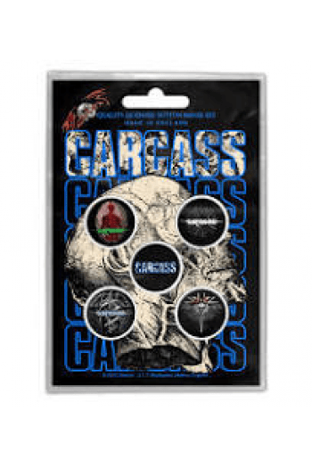 Carcass - Necro head bedževi set - slika proizvoda