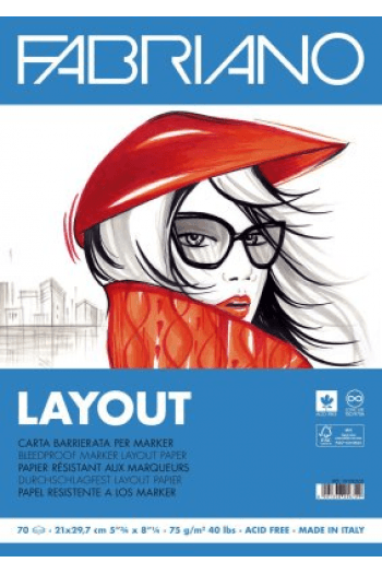 Blok Fabriano layout za marker A4 70L 75g 19100505 - slika proizvoda