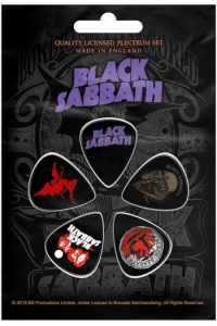 Black Sabbath purple logo trzalice za gitaru set 5 kom.