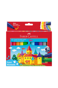 Flomaster školski 12boja Jumbo kratki Faber Castell 154311 blister - slika proizvoda
