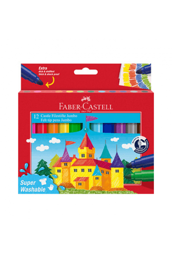 Flomaster školski 12boja Jumbo kratki Faber Castell 154311 blister - slika proizvoda
