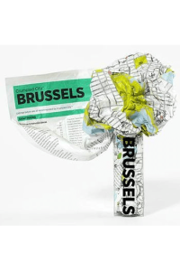 Brussels Crumpled City Map