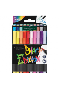 Flomaster brushpen 20boja Black Edition Faber Castell 116452 blister