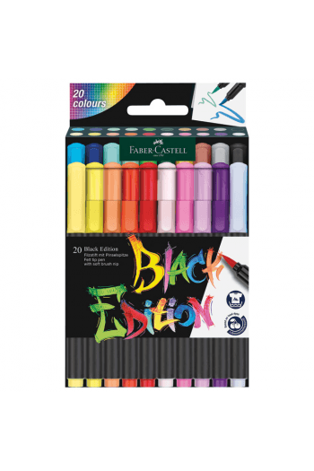 Flomaster brushpen 20boja Black Edition Faber Castell 116452 blister - slika proizvoda