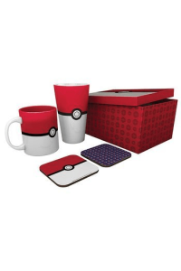 Pokemon - Pck Glass Xxl + Mug + 2 Coasters  Pokeball
