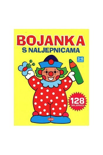 Bojanka s naljepnicama - klaun - naslovnica