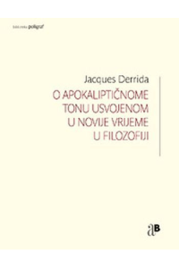 O apokalipticnom tonu usvojenomu novije vreijeme u filozofiji - naslovnica