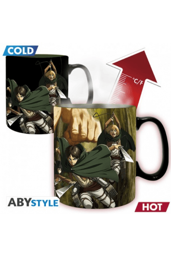 Attack On Titan - Mug Heat Change - 460 ml- Titan Eren S3 - slika proizvoda