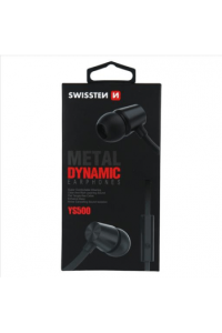 Swissten Slušalice + Mikrofon, In-Ear, Metalne, Crne Dynamic Ys500