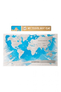 Karta Svijeta Scratch My Travel Map Ocean Blue