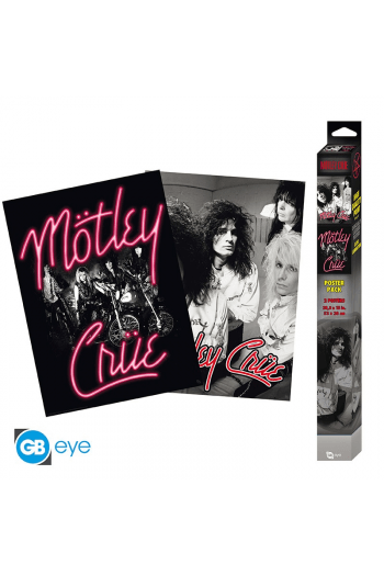 Motley Crue - Set 2 Chibi Posters - Neon And Straightjackets(52X38) - slika proizvoda
