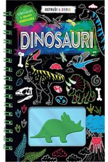 Dinosauri - ostruži & oboji - naslovnica
