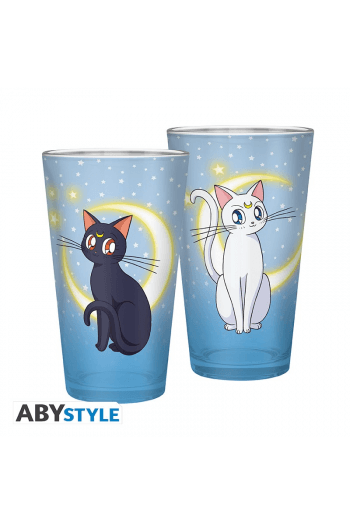 Sailor Moon - Large Glass - 400Ml - Luna & Artemis - slika proizvoda