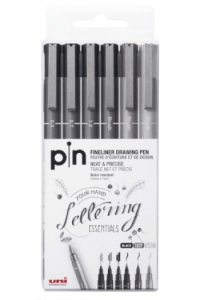 Marker Uni pin-200 za krasopis bold/brush 0.3/0.7/1.2/br t.sivi/br sivi/br.crni 6/1 - slika proizvoda