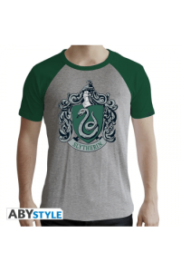 Harry Potter - Tshirt "Slytherin" Man Ss Grey & Green - Premium-Extra Large