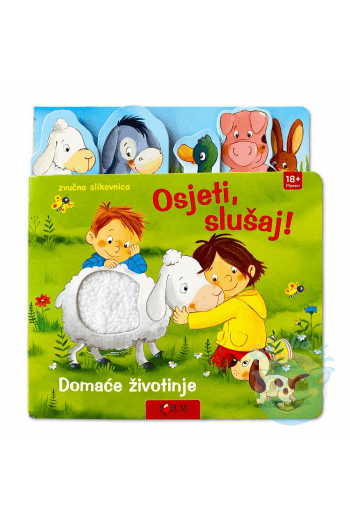 Osjeti, Slušaj! Domaće Životinje - zvučna slikovnica - naslovnica