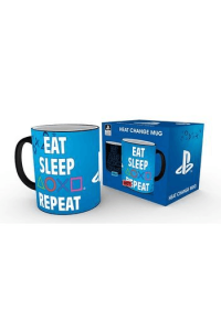 Playstation - Mug Heat Change - 320 ml - Eat Sleep Repeat - slika proizvoda