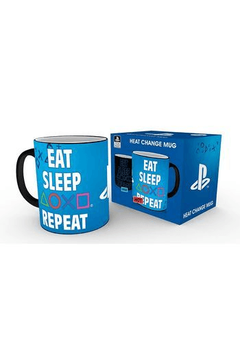 Playstation - Mug Heat Change - 320 ml - Eat Sleep Repeat - slika proizvoda