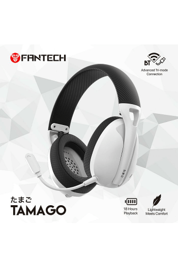 Bluetooth stereo slušalice Fantech BT5.5, 3.5mm + Tip C Tamago WHG01 Space ed. Bijele - slika proizvoda