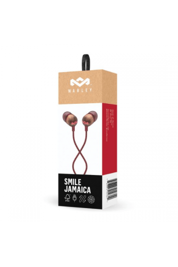 House Of Marley Smile Jamaica Red Wired Earbuds - slika proizvoda