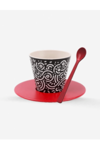 Šalica u kutiji sa zlicicom geometric 90ml - slika proizvoda