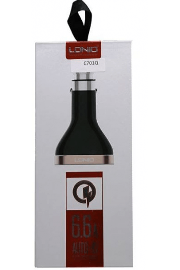 Auto punjač 2 u 1 LDNIO C701Q 4*USB (6.6 A) IOS (IPHONE 5) - slika proizvoda