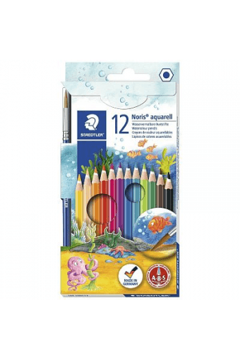 Boje drvene vodene 12boja Noris Aquarell Staedtler 144 10NC12 blister - slika proizvoda
