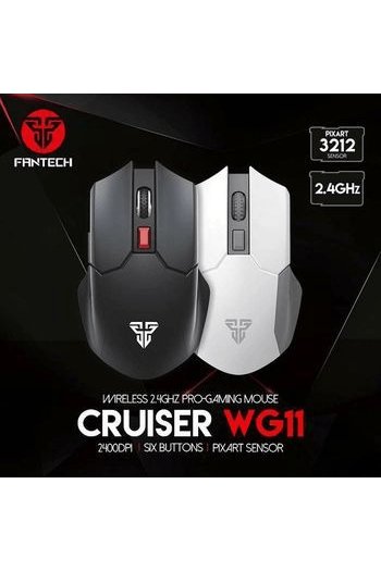 Miš gaming bežični Fantech  2400 DPI Cruiser WG11 Bijeli - slika proizvoda