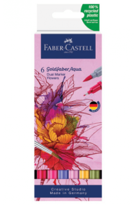 Marker obostrani akvarel 6 boja Flowers Goldfaber Faber Castell 164527 - slika proizvoda