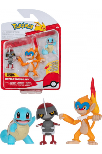 PKM: Pokemon figurica "Battle Figure" 3PK - Pawniard, Squirtle, Monferno W18 - slika proizvoda