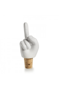 Bottle Sealer Fuck Hands, bottle sealer, white 3x4x10 cm porcelain cork