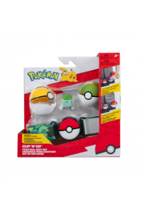 Pokemon Clip N Go Poke Ball Belt Set - Bulbasaur And Bulbasaur Themed Belt W16 - slika proizvoda