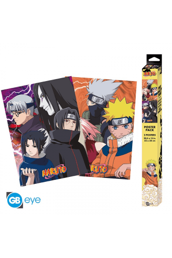 Naruto - Set 2 Posters Chibi 52X38 - Konoha Ninjas & Deserters X4* - slika proizvoda