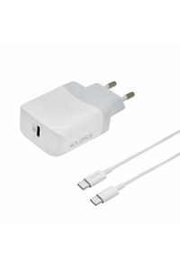 Kućni punjač + Class USB-C PD 25W brzi + kabel tip C na tip C bijeli - slika proizvoda
