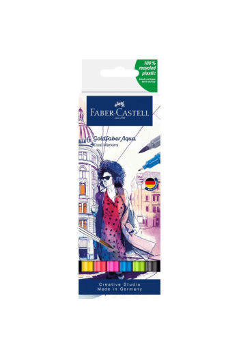 Marker obostrani akvarel 6 boja Goldfaber Goldfaber Faber Castell 164606 - slika proizvoda