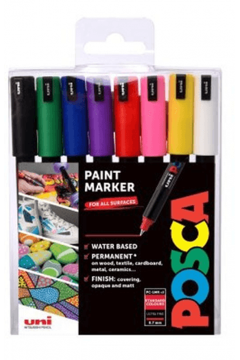 Uni pak marker Posca pc-1m osnovne boje 8/1 - slika proizvoda