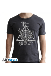 Harry Potter - Tshirt "Deathly Hallows" Man SS Dark Grey - New Fit S