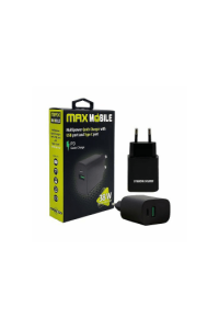 Maxmobile kućni punjač PD QC3.0 duo type C 20W+USB 18W, 2UTR3068-QP - slika proizvoda