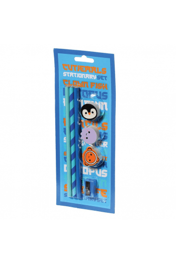 Set Šk.Pribor 1,7 Sealife (3X Olovka, 3X Gumica, Šiljilo) P72 Netto - slika proizvoda