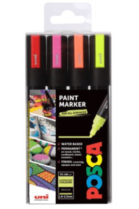 Uni pak marker Posca pc-5m fluorescentne boje 4/1 - slika proizvoda
