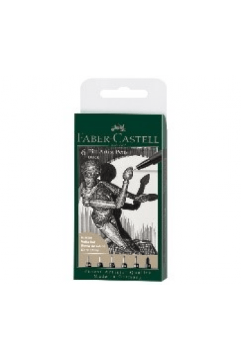 Set Pitt artist pk6 Black Faber Castell 167154 blister - slika proizvoda