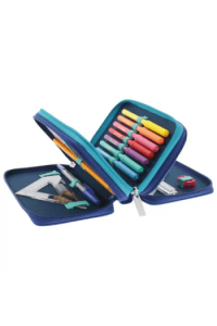 Pernica puna 3 zipa Dip Dye Herlitz tirkizno plava