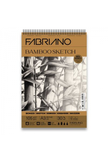 Blok Fabriano Bamboo 29,7x42 (A3) 105g 30L spiralni top side 19100726 - slika proizvoda
