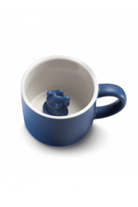 Animal mug Maneki Neko - mug with cat - blue