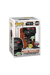 Funko Pop Star Wars: The Mandalorian Dark Trooper With Grogu - slika proizvoda