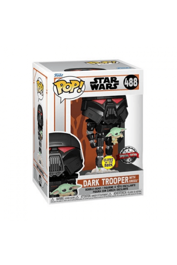 Funko Pop Star Wars: The Mandalorian Dark Trooper With Grogu - slika proizvoda