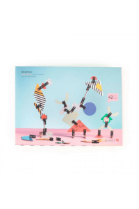 Memphis - stick game - blue - light pink