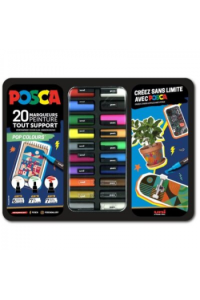 Uni gift set Posca u metalnoj kutiji 20kom - slika proizvoda