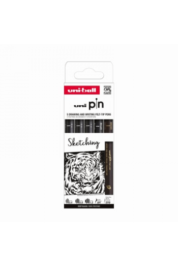 Marker Uni pin set 0.4,0.9,1.2,BR,EFB mm crni Sketching 5,1 - slika proizvoda